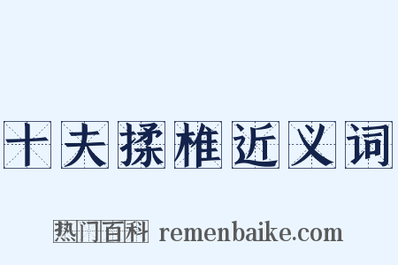 十夫揉椎近义词是什么意思的图片